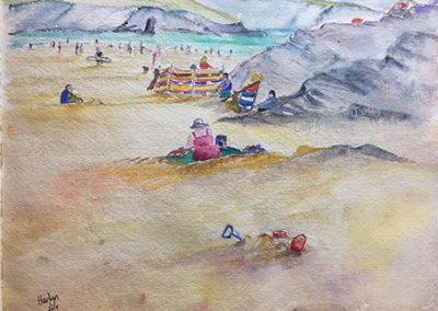 Summer on Harlyn Beach